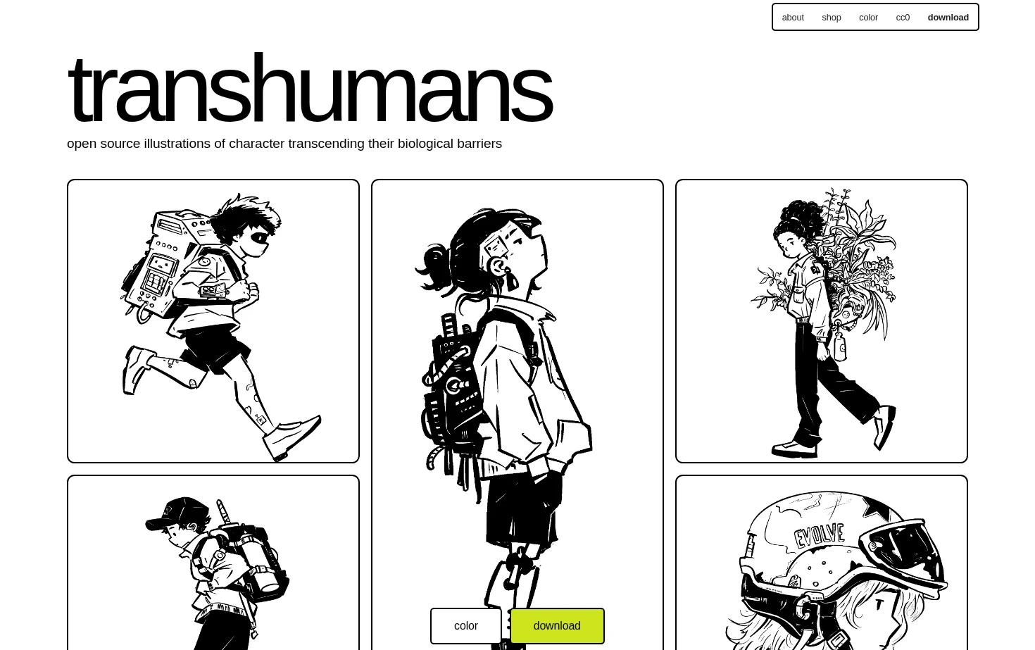 Transhumans 页面快照